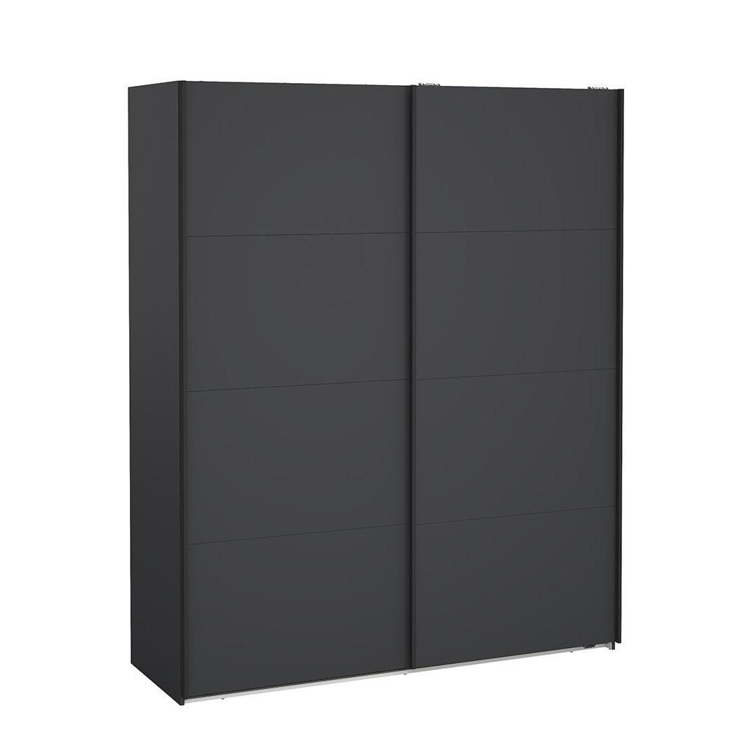 Tvillum Bergamo Schiebetürenschrank 2 Türen 180x220cm Matt Grau.