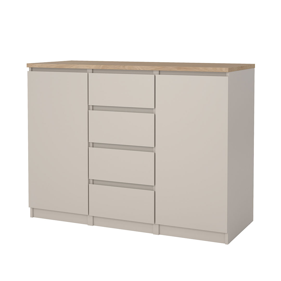 Tvillum Naia Sideboard 2 Türen 4 Schubladen Eiche Dekor.