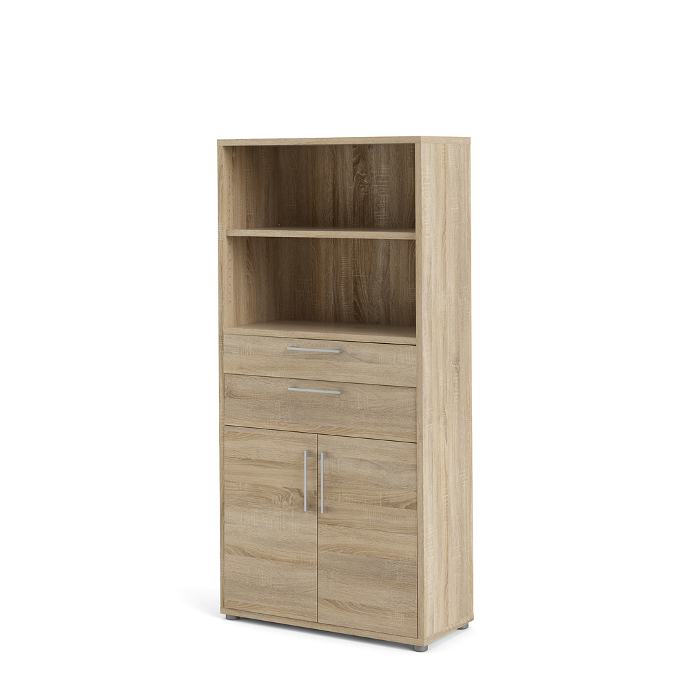 Prisme Aktenschrank 2 Fächer, 2 Schubladen und 2 Türen Eiche Dekor