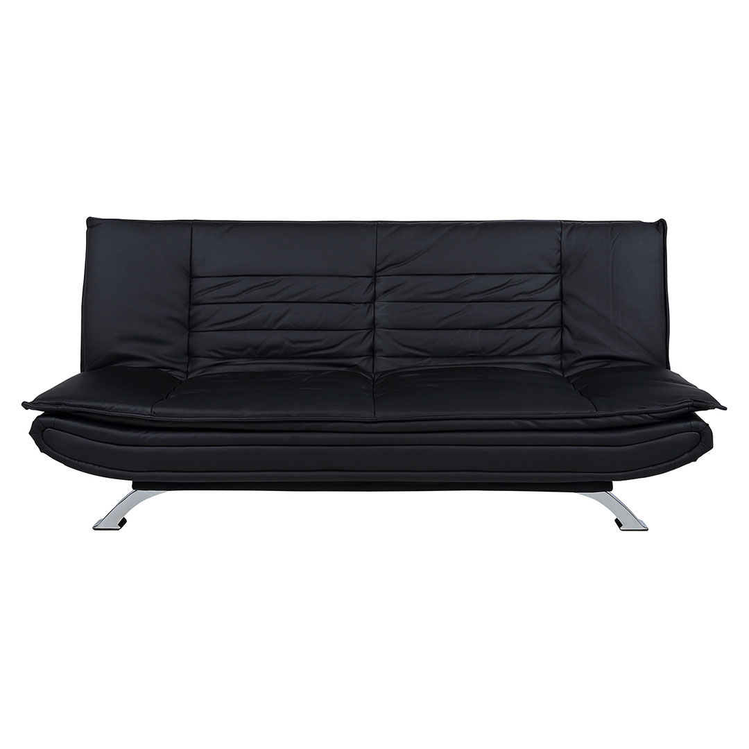 Fanny Schlafsofa in Kunstleder schwarz.