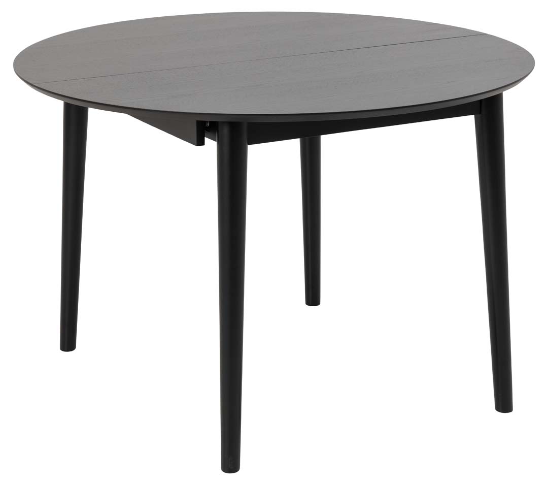 Montreux Esstisch Ø115/154cm Inkl. Zusatzplatten Schwarz.