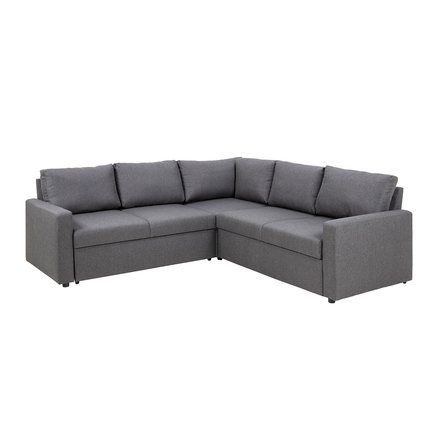Sacramento Ecksofa Versteckte Aufbewahrung Und Ausziehbares Bett Grau.