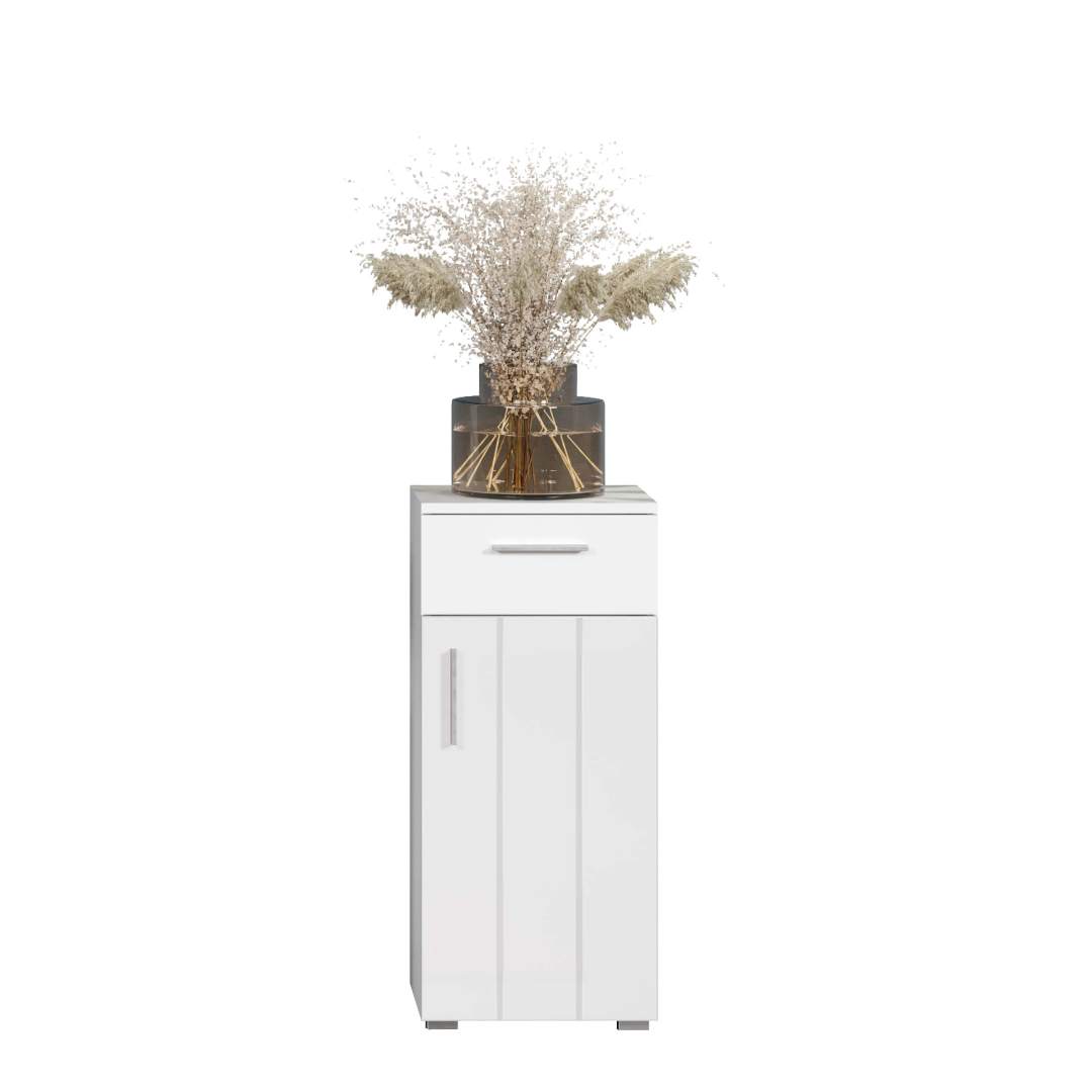 Interfurn Wons Badschrank Weiß Hochglanz.