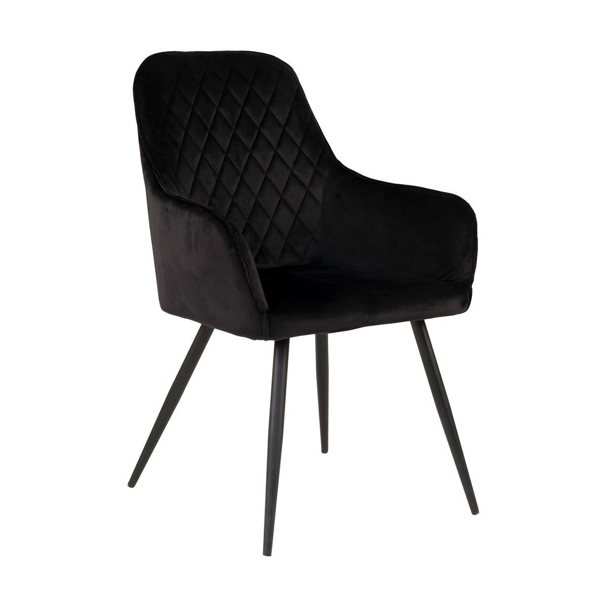 Harbo Esszimmerstuhl Velour schwarz, schwarz.