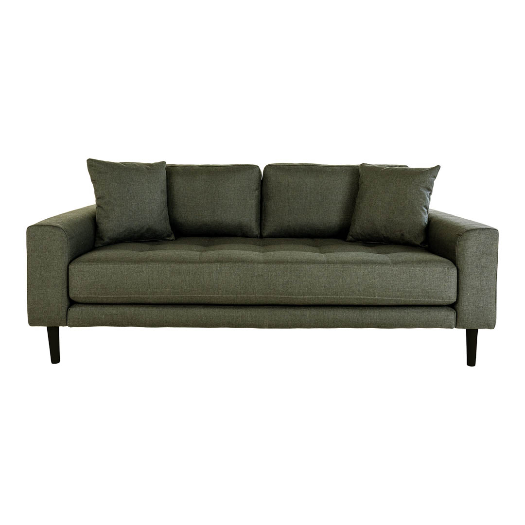 Lido Sofa 2,5 Personen 2 Kissen grün.