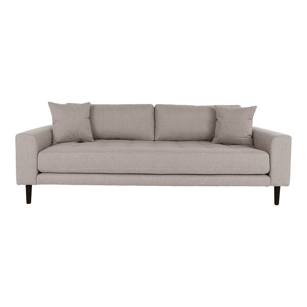 Lido Sofa 3 Personen 2 Kissen braun.