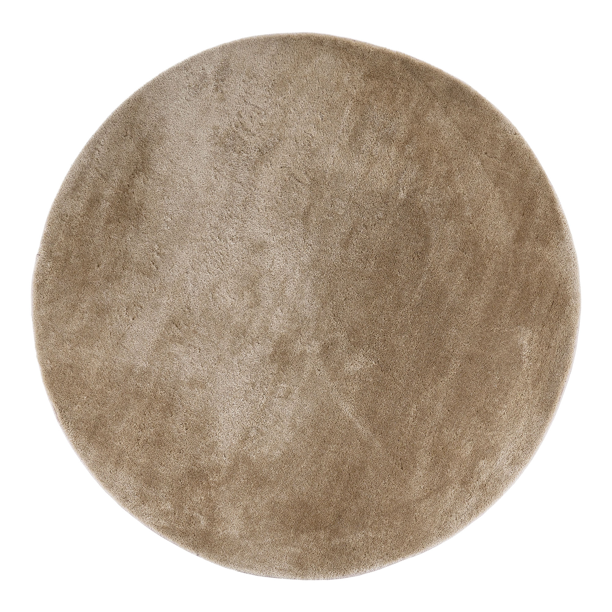 Miami Teppich Ø160 cm sandfarben.