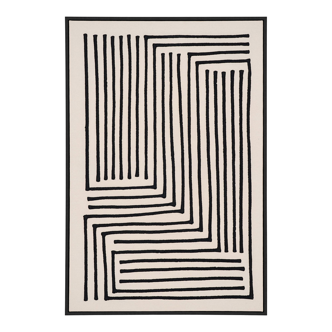 Lipari Leinwanddruck No.3 60x90 cm schwarz, beige.