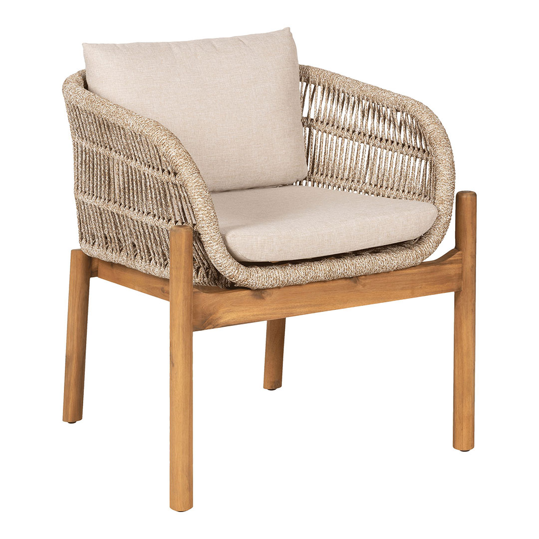 Terracina Gartenstuhl Inkl. Kissen braun, beige.