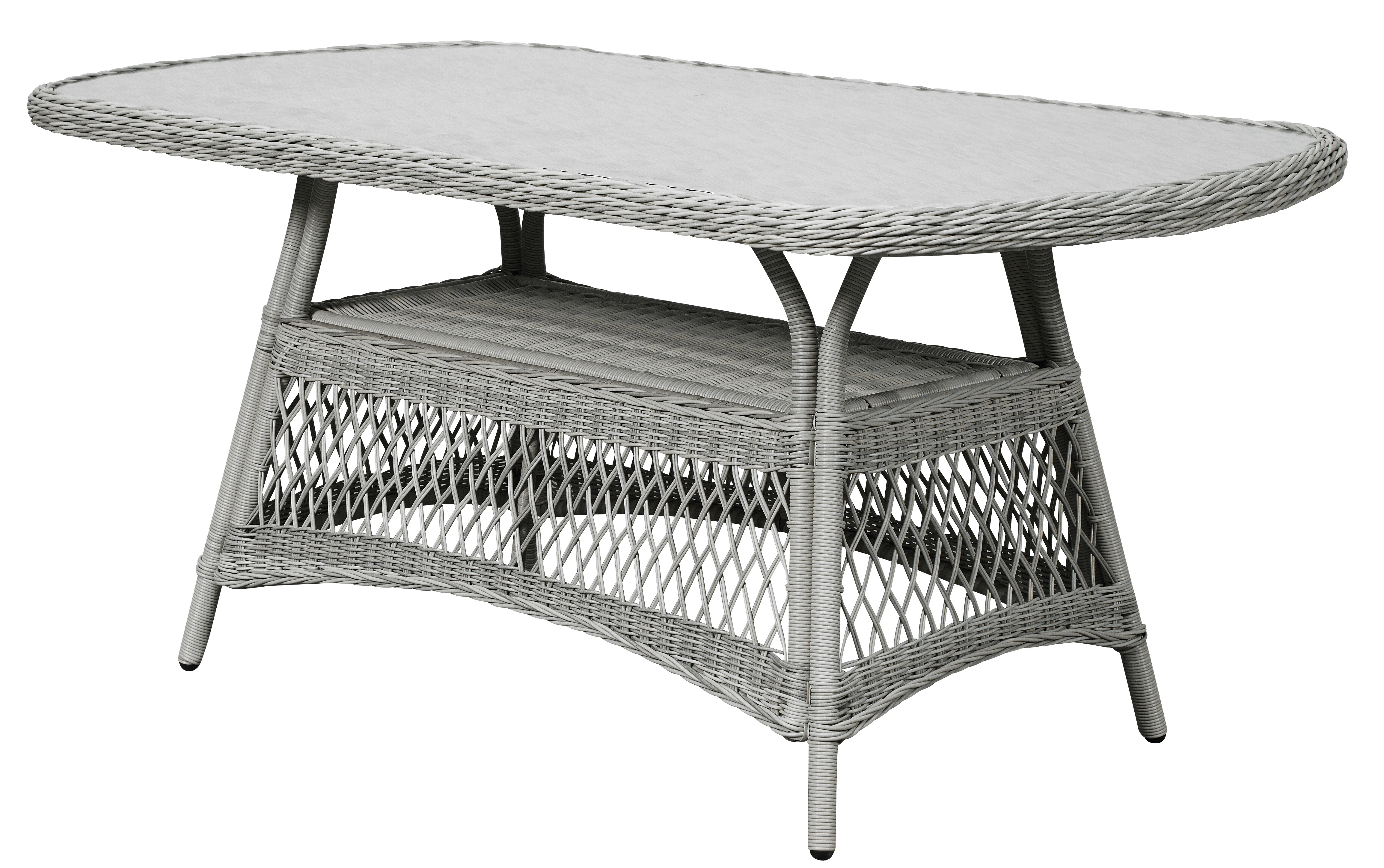 Hvalo Gartentisch 165 x 90 cm, mit Glasplatte, sand.