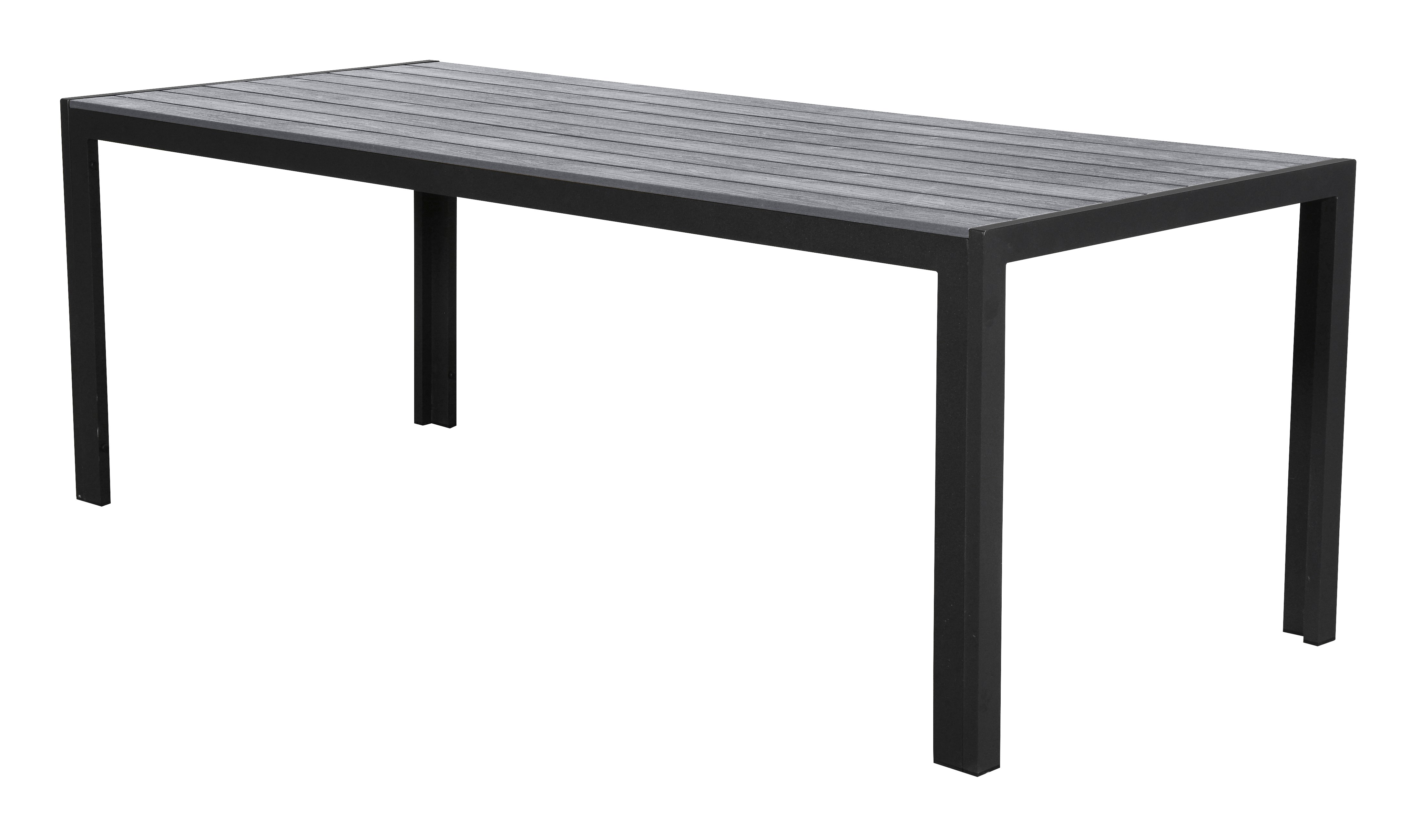 Fall Gartentisch, 205 Cm Schwarz/grau.