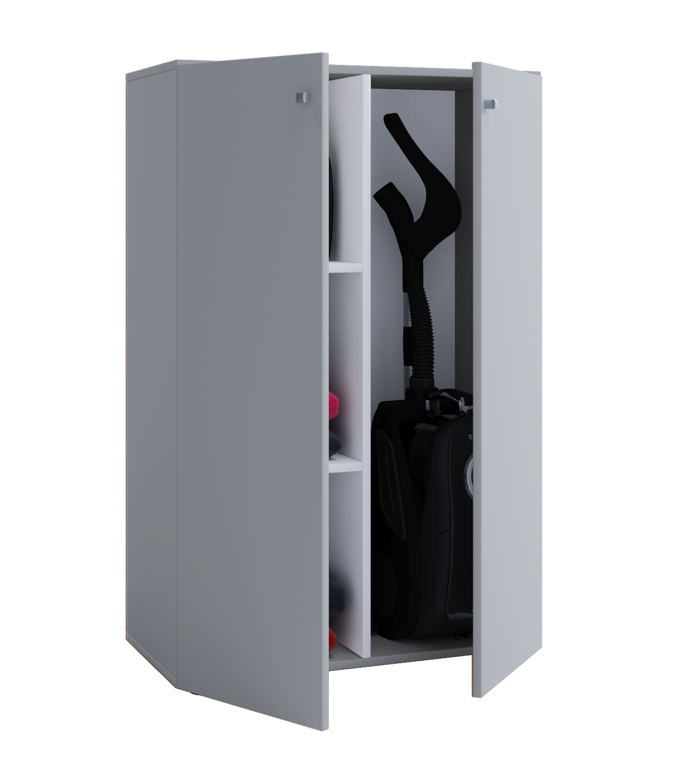 Lona Mini Universalschrank , Reinigungsschrank 2 Türen Grau.