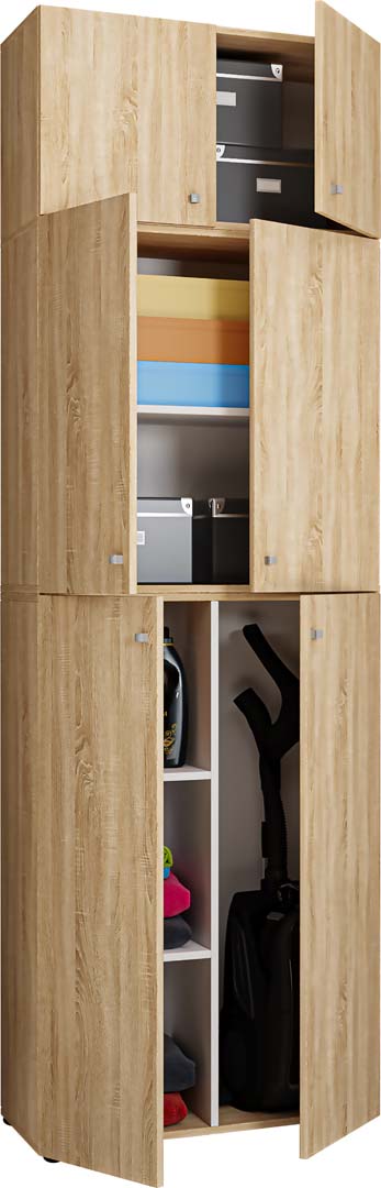 Vcm LonaXXL Kleiderschrank 6 Türen Eiche Dekor.