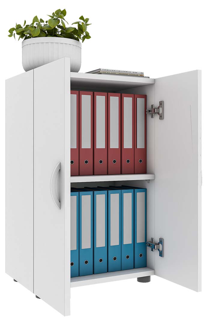 Ulas2 Büroschrank 2 Türen weiß.