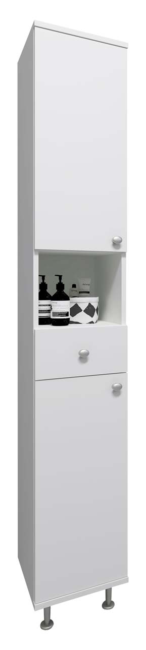 Vcm Nilosi Hochschrank Bad Weiß.