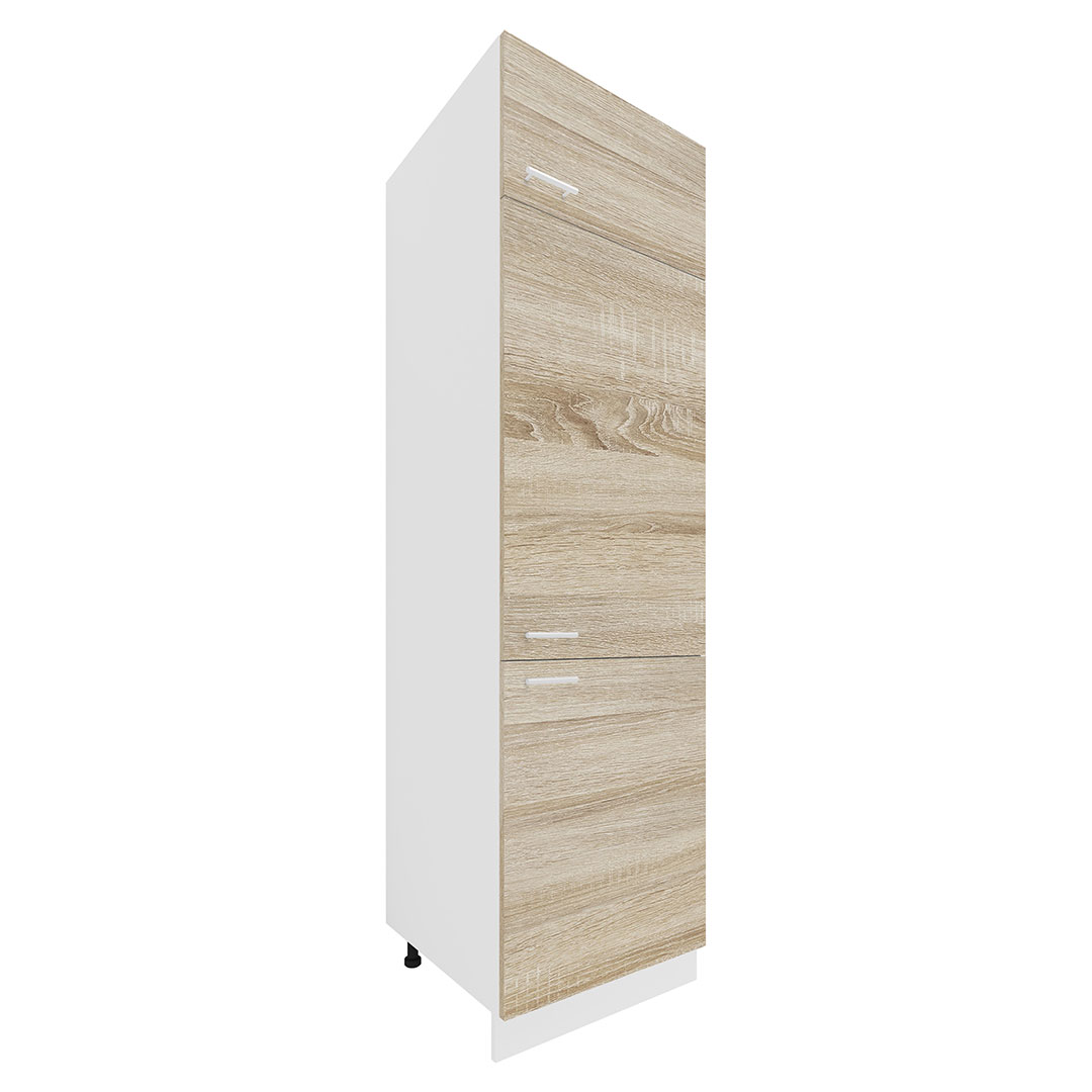Vcm Esilo Küchenhochschrank 60 Cm Weiß, Eiche Dekor.