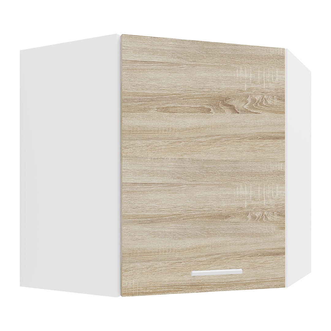 Vcm Esilo Küchenoberschrank , Eckschrank Weiß, Grau.