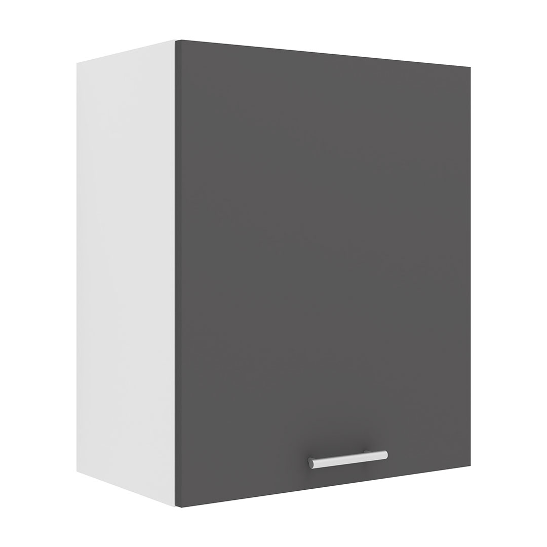 Vcm Esilo Küchenoberschrank 50 Cm 1 Tür Weiß, Grau.
