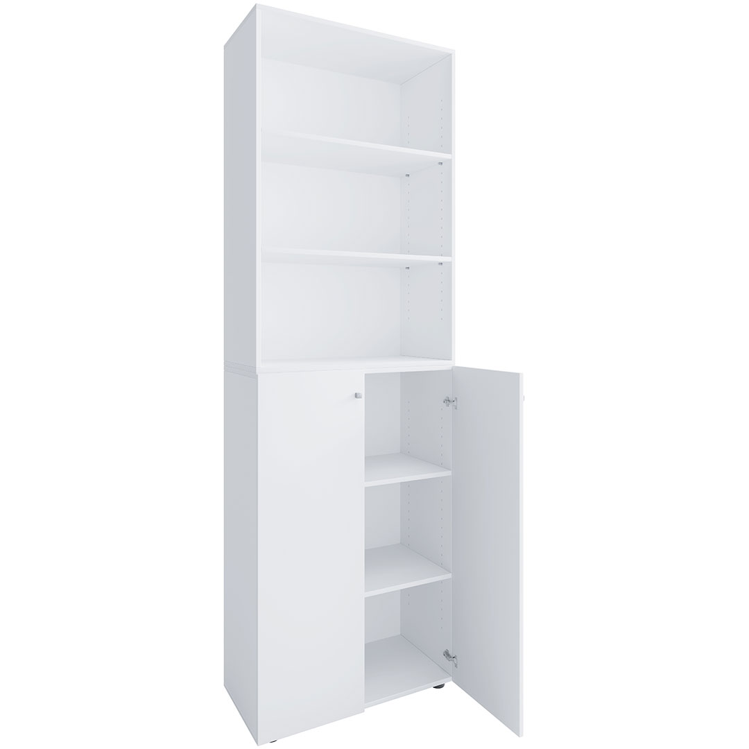 Vcm Lona2XLDTR Büroschrank 2 Türen Weiß.