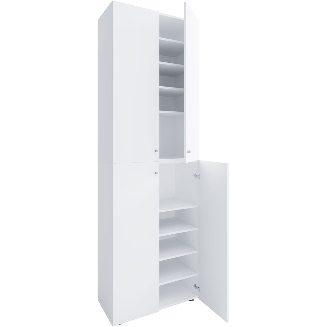 Vcm Lona2XL10DT Schuhschrank 4 Türen Weiß.