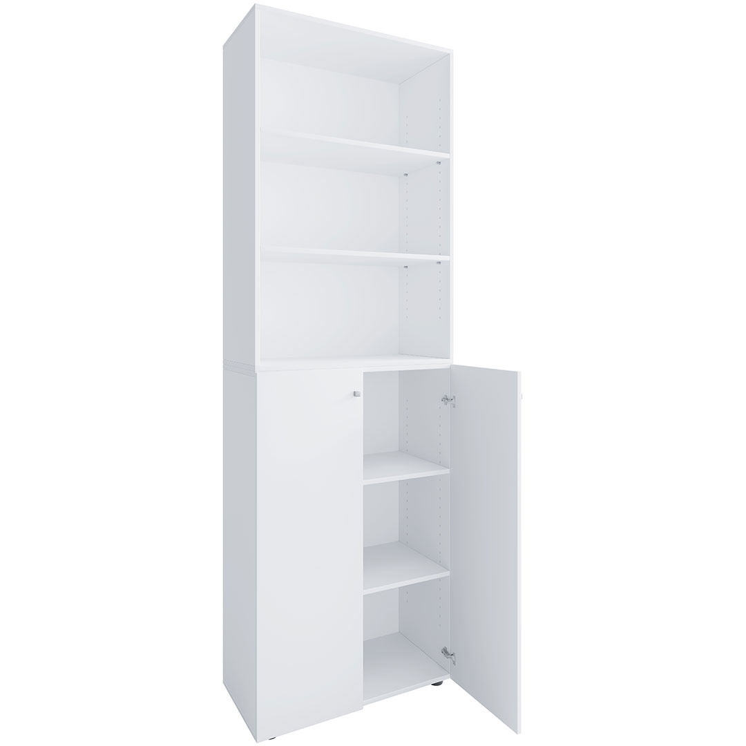 Vcm Lona2XLDTR Schuhschrank 2 Türen Weiß.