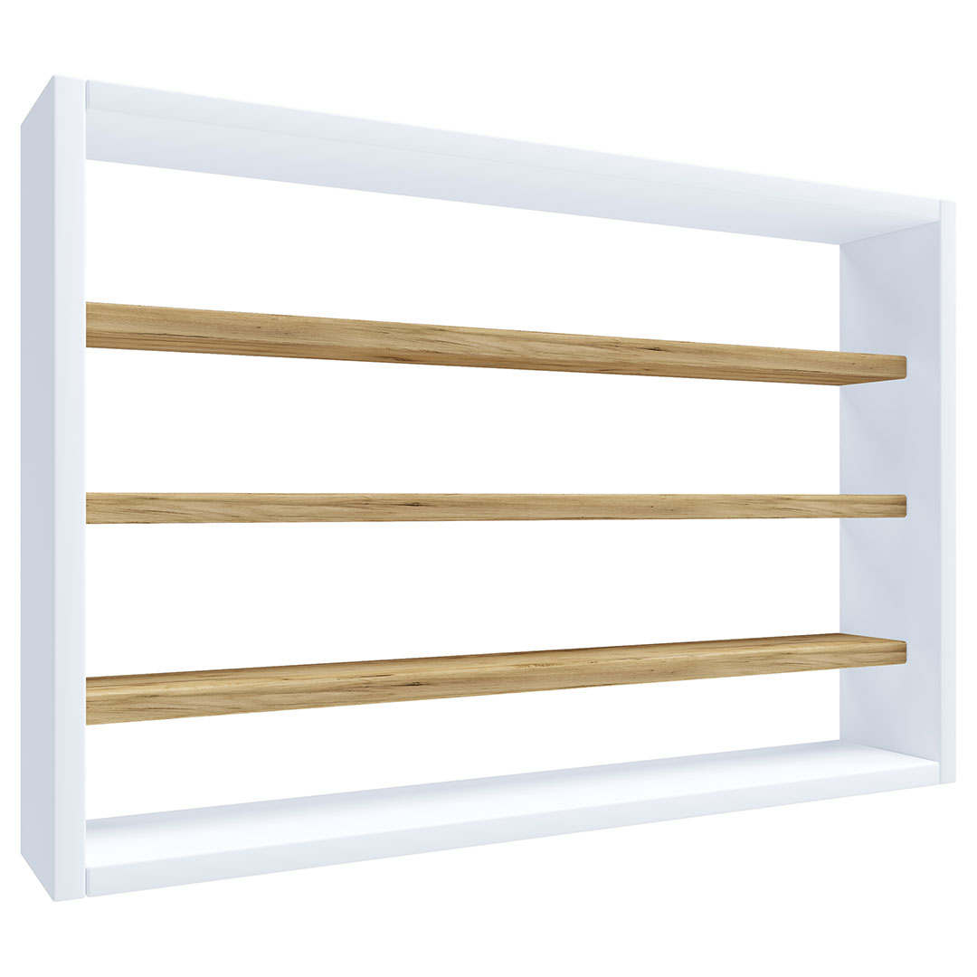 Vcm Esaldi Küchenregale 60 Cm 4 Ablagen Weiß, Eiche Dekor.