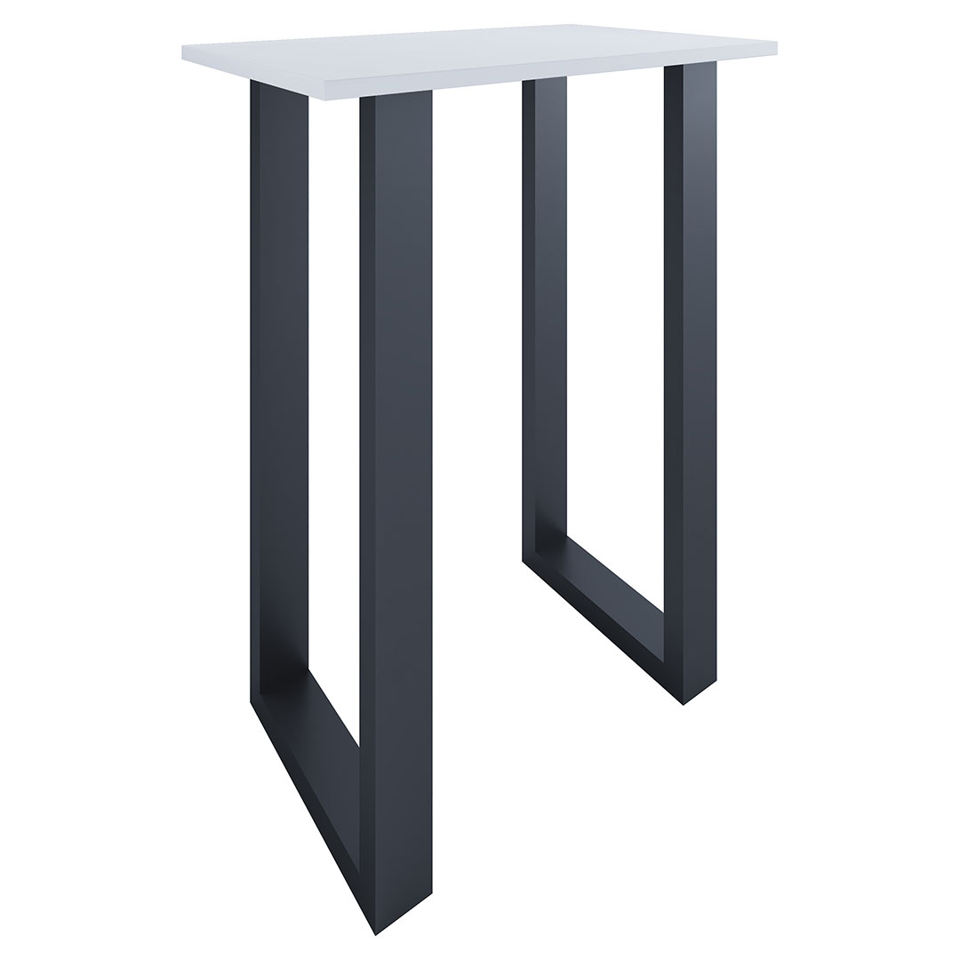 Xona Bartisch 80x50 weiß, schwarz.
