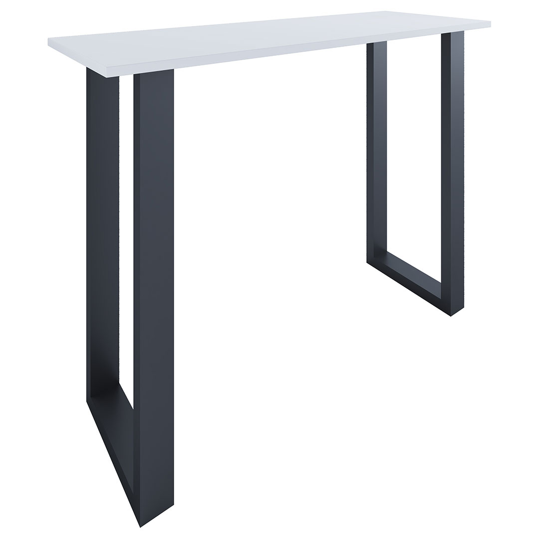 Xona Bartisch 140x50 weiß, schwarz.