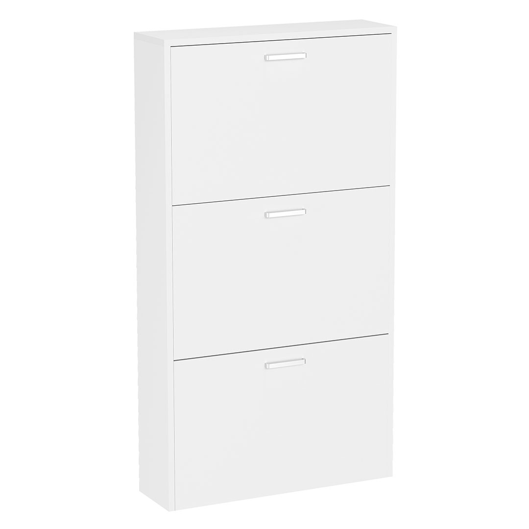 Vcm SulosM Schuhschrank 3 Türen Weiß.