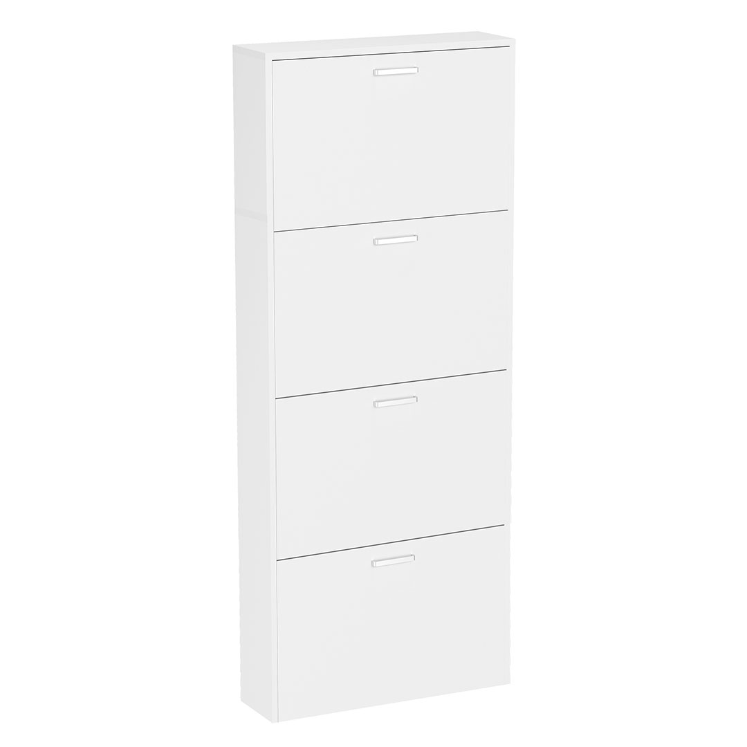 Vcm SulosL Schuhschrank 4 Türen Weiß.