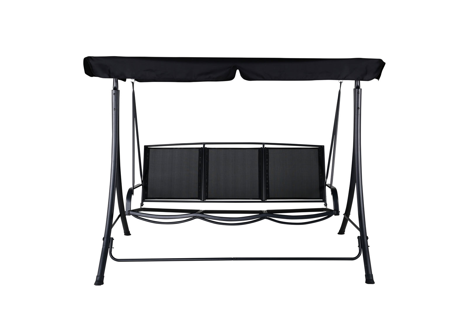 Madras hängendes Gartensofa 3 Pers. schwarz.