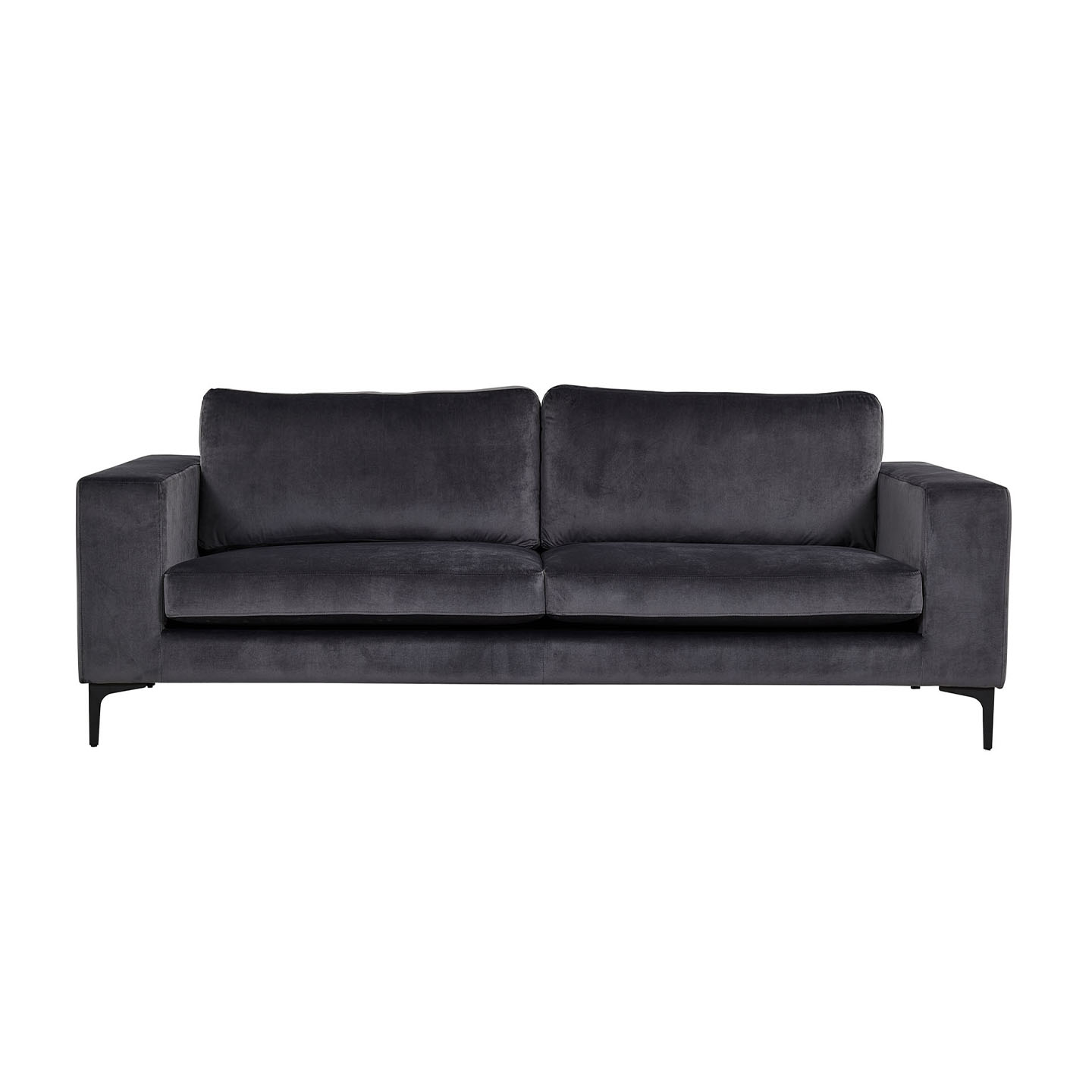 Venture Design Bolero Sofa 3 Personen Velour Grau.