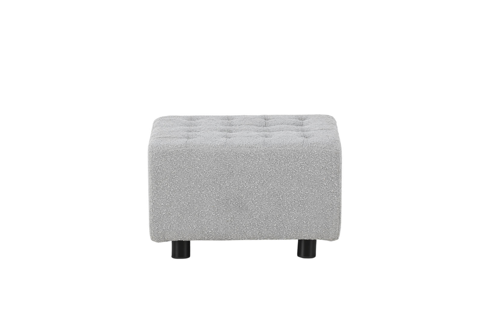 Venture Design Bowie Pouf, Hocker Schwarz, Hellgrau.