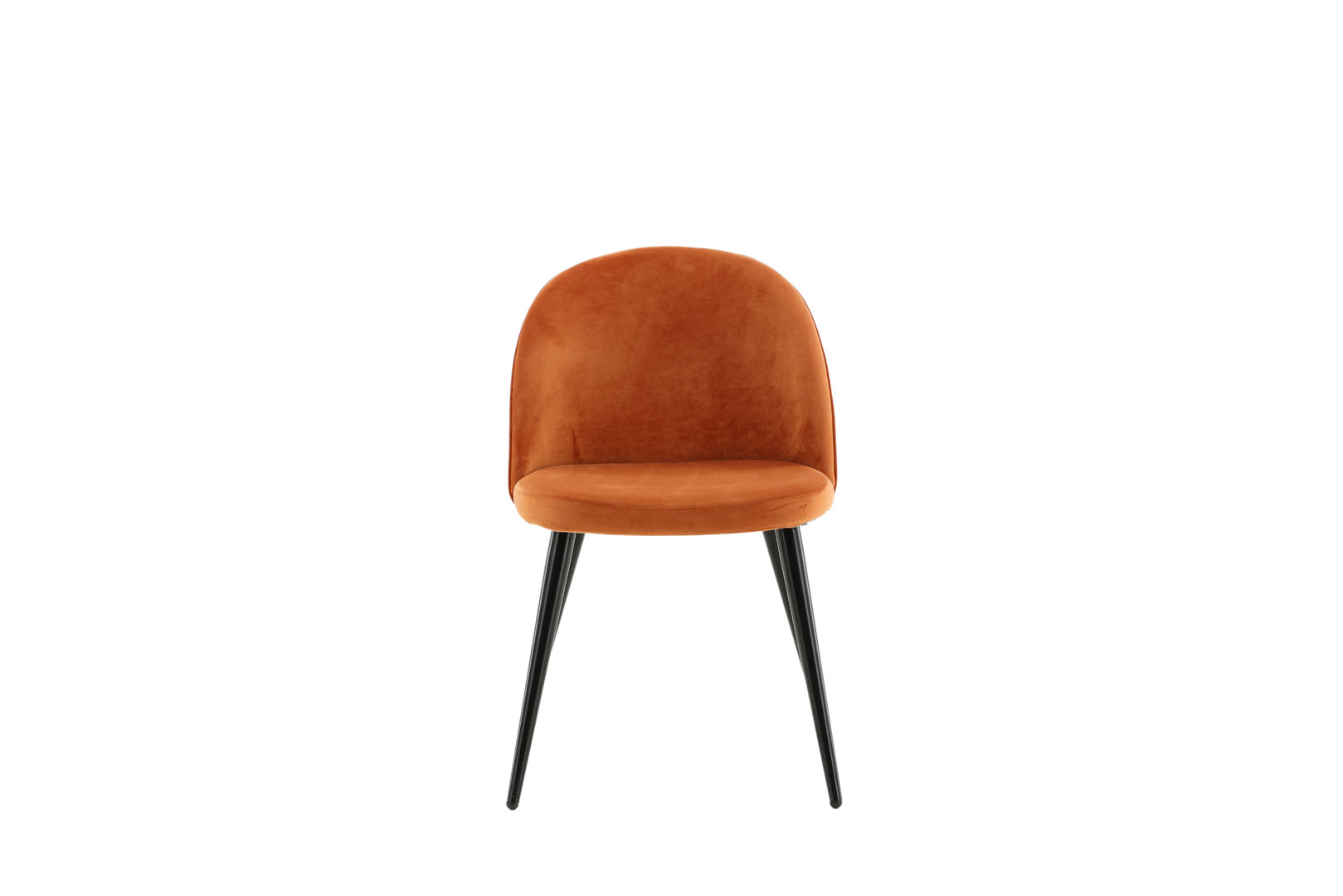 Venture Design Velvet Esszimmerstuhl Velour Orange, Schwarz.