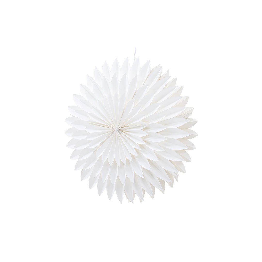 Storlien Weihnachtsstern Mit Licht Papier Ø60 Cm Pendelleuchte Weiß.