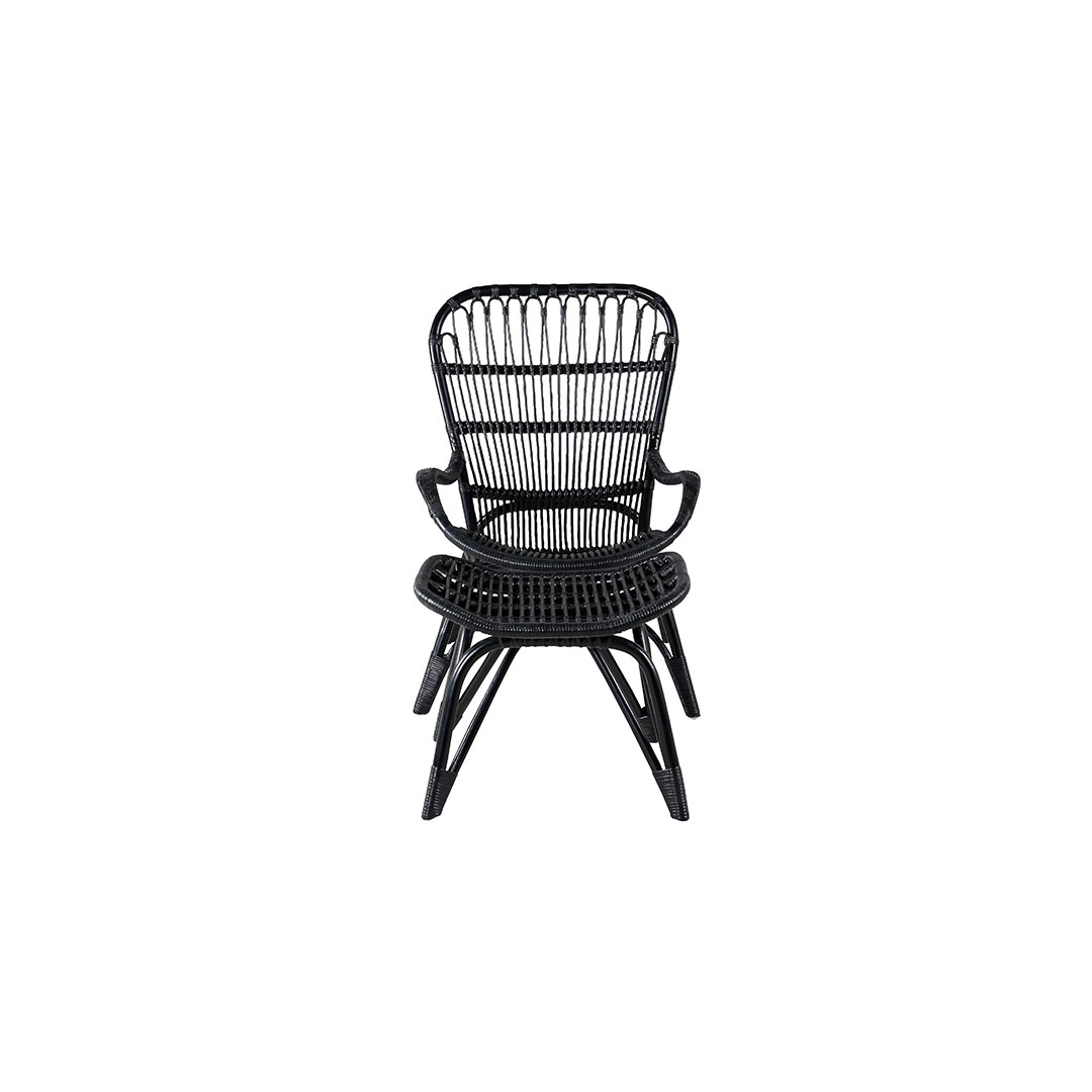 Venture Design Ella Loungesessel Mit Fußhocker Schwarz.