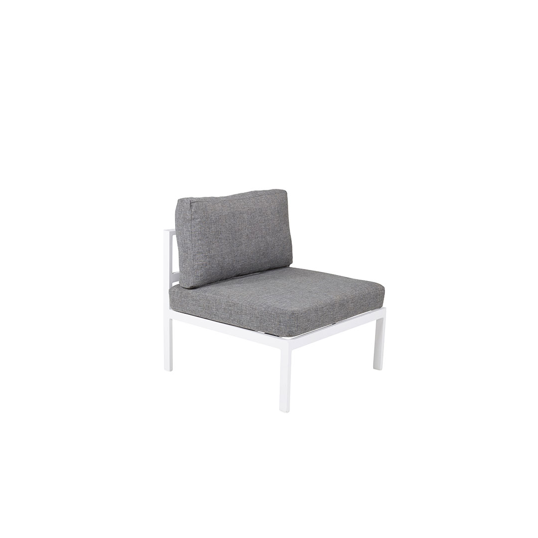Copacabana Gartensofa Mittelsegment weiß.