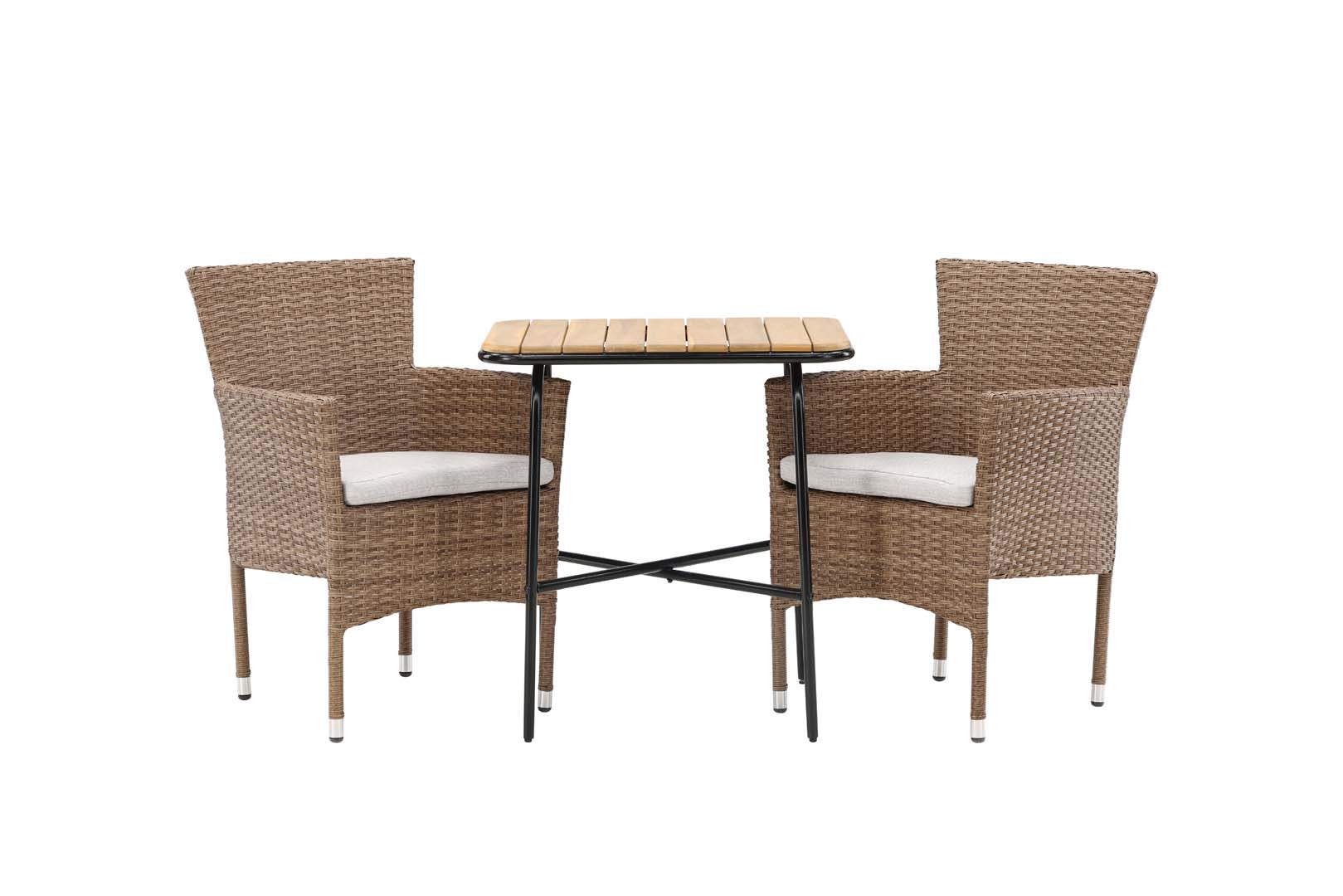 Holmbeck Gartenset Tisch, 2 Stühle natur.