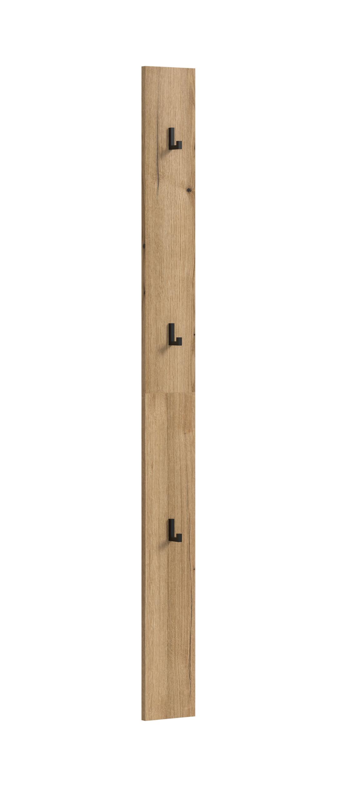 Xonox-home Naro Wandgarderobe 3 Haken Eiche Dekor.