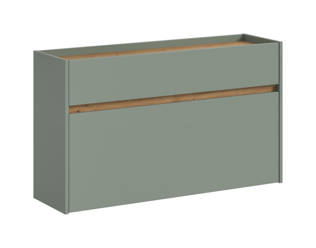 Xonox-home Drive Schuhschrank 1 Klappentür, 1 Schublade Salbeidekor.