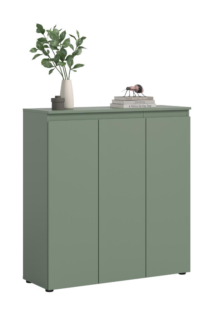 Xonox-home Scarpa Sideboard 3 Türen Staubgrün.
