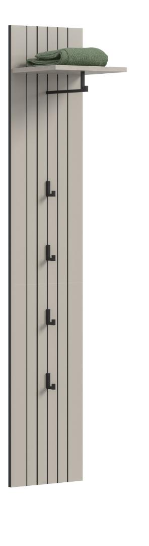 Station Wandgarderobe 4 Haken Kaschmir Dekor.