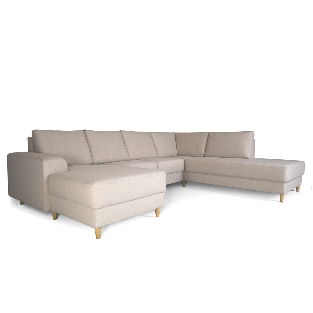 Nordic Usofa Rechts Gewendet Hell Beige.