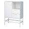 Ravn Sideboard 1 T�r und 2 Schubladen, weisslackiert, Metallgestell weiss.