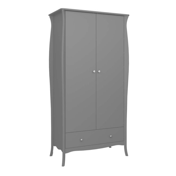 Simon Kleiderschrank 1 Schublade 2 Tren grau.