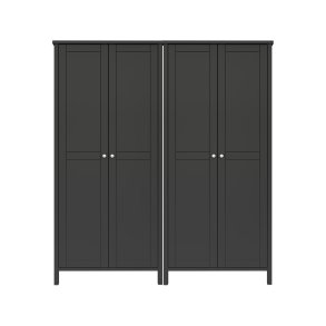 Troms Kleiderschrank 4 Tren kaffeefarben.