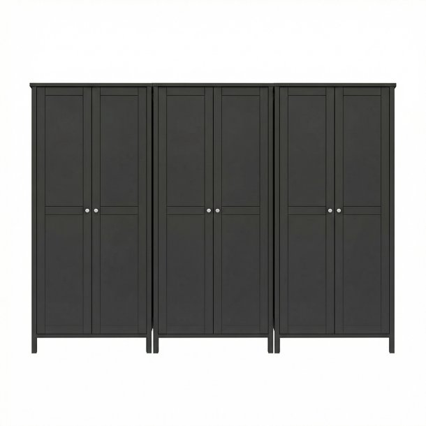 Troms� Kleiderschrank 6 T�ren kaffeefarben.