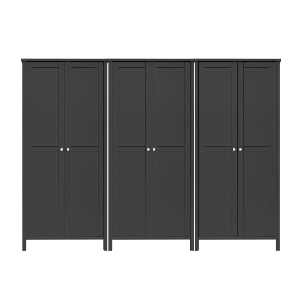 Troms Kleiderschrank 6 Tren kaffeefarben.