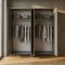 Troms� Kleiderschrank 4 T�ren grau.
