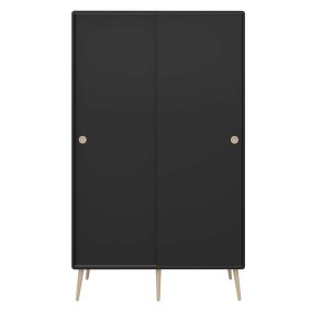 Armadio Softline 2 ante scorrevoli nero.